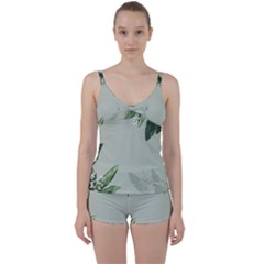 Banana Pattern Plant Tie Front Two Piece Tankini