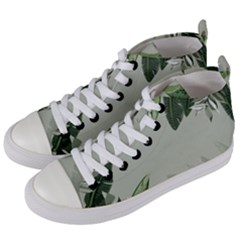 Banana Pattern Plant Women s Mid-top Canvas Sneakers