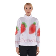 Strawbery Fruit Watercolor Painted Winter Jacket by Mariart