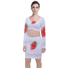 Strawbery Fruit Watercolor Painted Top And Skirt Sets by Mariart