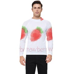 Strawbery Fruit Watercolor Painted Men s Long Sleeve Rash Guard