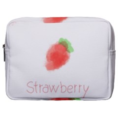 Strawbery Fruit Watercolor Painted Make Up Pouch (large) by Mariart