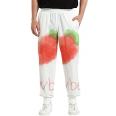 Strawbery Fruit Watercolor Painted Men s Elastic Waist Pants