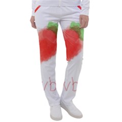 Strawbery Fruit Watercolor Painted Women s Casual Pants