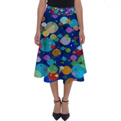 Illustrations Sea Fish Swimming Colors Perfect Length Midi Skirt