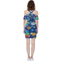 Illustrations Sea Fish Swimming Colors Shoulder Frill Bodycon Summer Dress View4