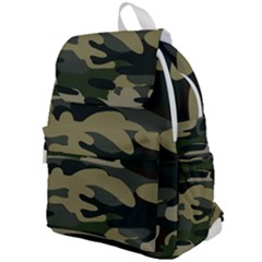 Green Military Camouflage Pattern Top Flap Backpack by fashionpod