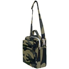 Green Military Camouflage Pattern Crossbody Day Bag by fashionpod
