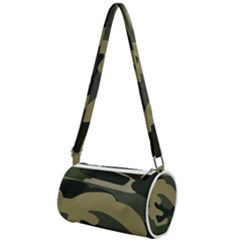 Green Military Camouflage Pattern Mini Cylinder Bag by fashionpod