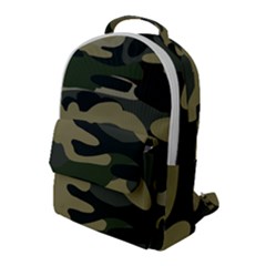 Green Military Camouflage Pattern Flap Pocket Backpack (large) by fashionpod