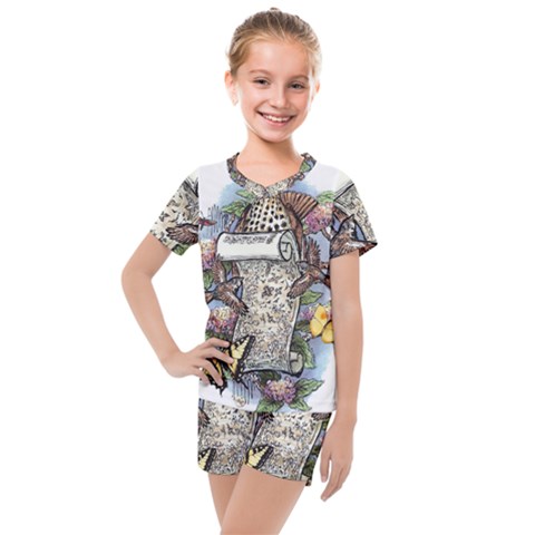 Songs Of The Earth - By Larenard Kids  Mesh Tee And Shorts Set by LaRenard