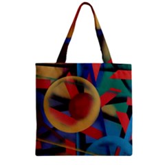Kaleidoscope 2 Zipper Grocery Tote Bag