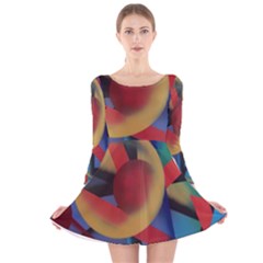Kaleidoscope 2 Long Sleeve Velvet Skater Dress