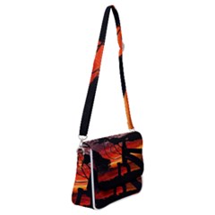 Mountain Bike Parked At Waterfront Park003 Shoulder Bag With Back Zipper by dflcprintsclothing