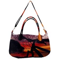 Mountain Bike Parked At Waterfront Park003 Removal Strap Handbag by dflcprintsclothing