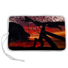 Mountain Bike Parked At Waterfront Park003 Pen Storage Case (l) by dflcprintsclothing