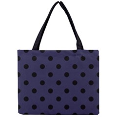Large Black Polka Dots On Astral Aura - Mini Tote Bag by FashionLane
