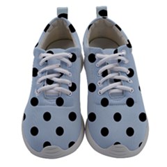 Large Black Polka Dots On Beau Blue - Athletic Shoes