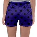 Large Black Polka Dots On Berry Blue - Sleepwear Shorts View2