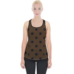 Large Black Polka Dots On Brunette Brown - Piece Up Tank Top by FashionLane