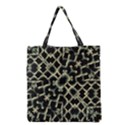 Dark Interlace Motif Mosaic Pattern Grocery Tote Bag View2