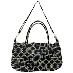 Dark Interlace Motif Mosaic Pattern Removal Strap Handbag by dflcprintsclothing