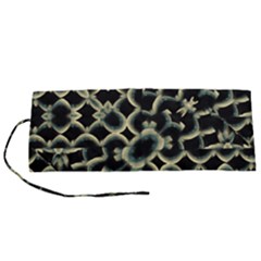Dark Interlace Motif Mosaic Pattern Roll Up Canvas Pencil Holder (s) by dflcprintsclothing