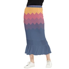 Fall Palette Maxi Fishtail Chiffon Skirt by goljakoff