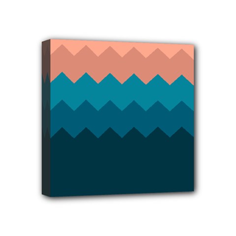 Flat Ocean Palette Mini Canvas 4  X 4  (stretched) by goljakoff