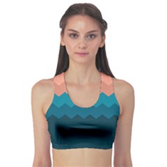 Flat Ocean Palette Sports Bra by goljakoff