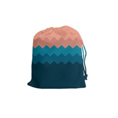 Flat Ocean Palette Drawstring Pouch (medium) by goljakoff