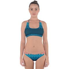 Flat Ocean Palette Cross Back Hipster Bikini Set by goljakoff