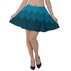 Flat Ocean Palette Velvet Skater Skirt by goljakoff