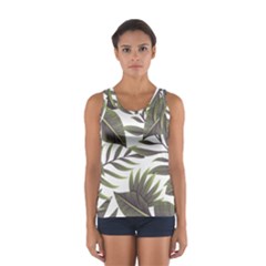 Tropical Leaves Sport Tank Top  by goljakoff