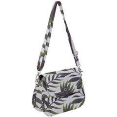 Tropical Leaves Saddle Handbag by goljakoff