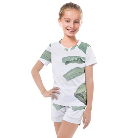 Palm Leaves Kids  Mesh Tee And Shorts Set by goljakoff