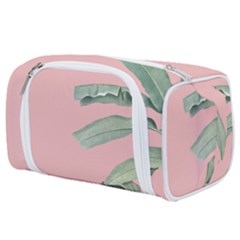 Palm Leaf On Pink Toiletries Pouch by goljakoff