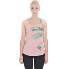 Palm Leaf On Pink Piece Up Tank Top by goljakoff