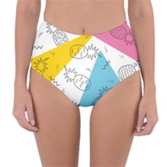 Modern Pineapples Reversible High-waist Bikini Bottoms by goljakoff