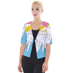 Modern Pineapples Cropped Button Cardigan by goljakoff