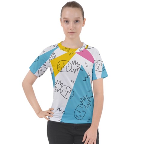 Modern Pineapples Women s Sport Raglan Tee by goljakoff