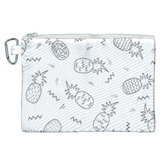 Pineapples Canvas Cosmetic Bag (xl) by goljakoff