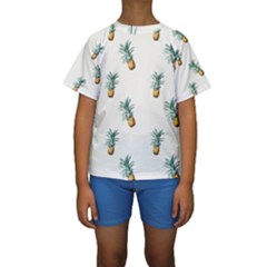 Tropical Pineapples Kids  Short Sleeve Swimwear by goljakoff
