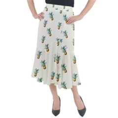 Tropical Pineapples Midi Mermaid Skirt by goljakoff