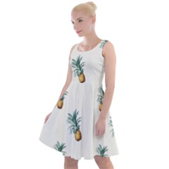 Tropical Pineapples Knee Length Skater Dress by goljakoff