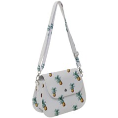 Tropical Pineapples Saddle Handbag