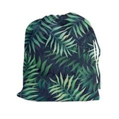 Green Leaves Drawstring Pouch (2xl) by goljakoff