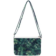 Green Leaves Double Gusset Crossbody Bag by goljakoff