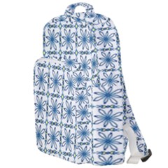 Azulejo Style Blue Tiles Double Compartment Backpack by MintanArt