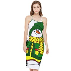 Christmas Snowman  Bodycon Cross Back Summer Dress by IIPhotographyAndDesigns